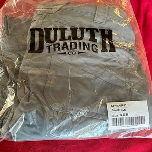 DULUTH ALASKAN HARDGEAR Quickhatch Cargo Pants 34x34 Steel Blue Utility Pant